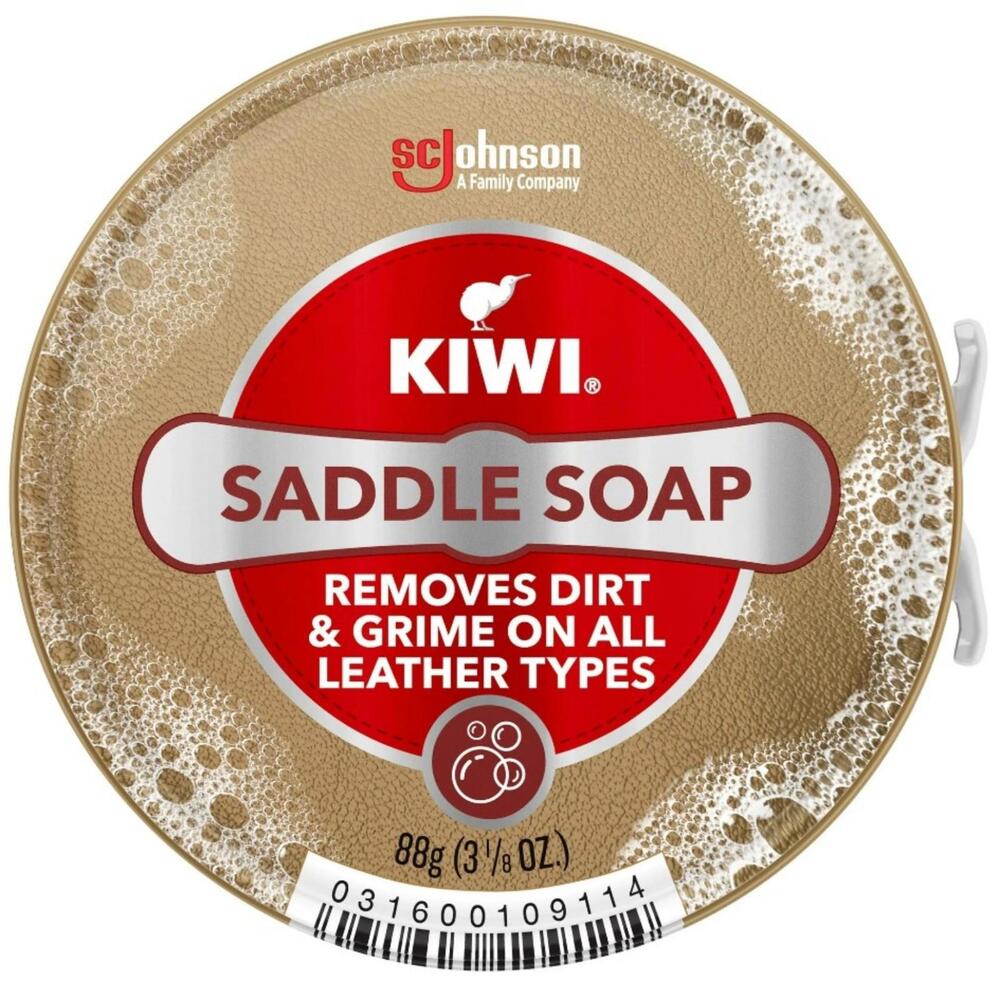 Kiwi Saddle Soap 3 1/8 oz Tin Leather Cleaner Preserver All Colors Bulk Discount